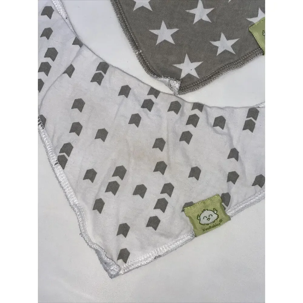 KeaBabies Organic Cotton Grayscape Baby Drool Bibs Count Of 2